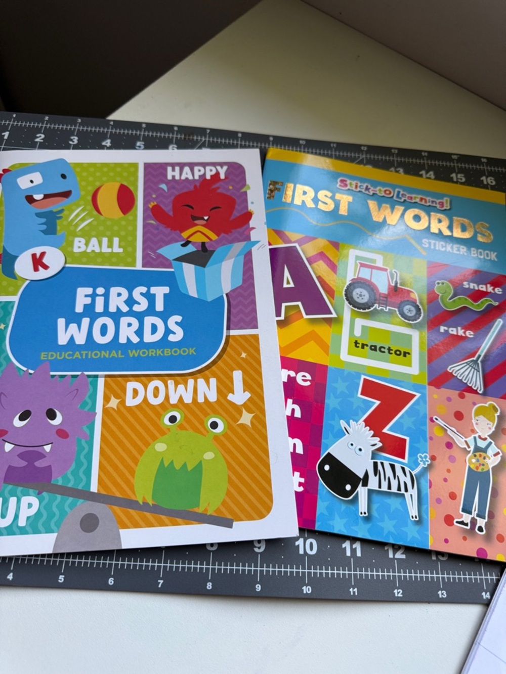 First Words Educational Workbook - Colorful Kids Learning Activity/bundle